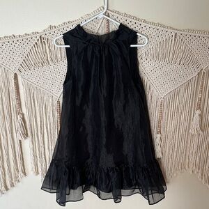 Black Ruffle Hem Dress - Classic Party Dress